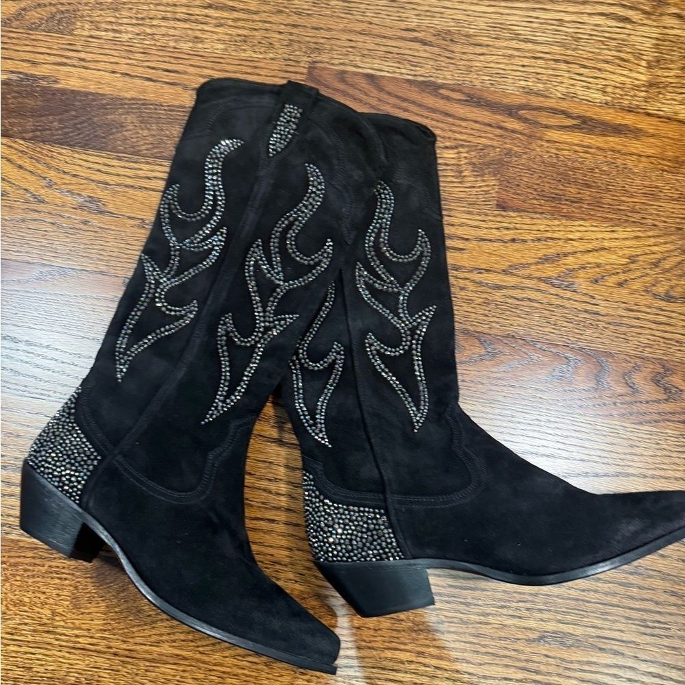 Free People Nashville Nights Boots sparkling, tall Western style embellished - Picture 3 of 8